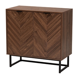 Baxton Studio Sadia Modern Walnut Brown Finished Wood Storage Cabinet